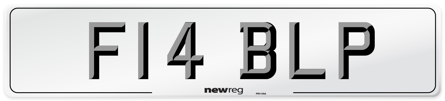 F14 BLP Number Plate from New Reg